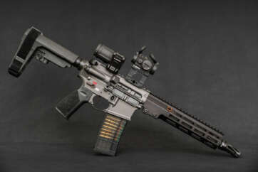 LMT MARS-L  & Geissele - 5.56 NATO - Dark Tungsten & Black - 10.3" PDW Pistol
