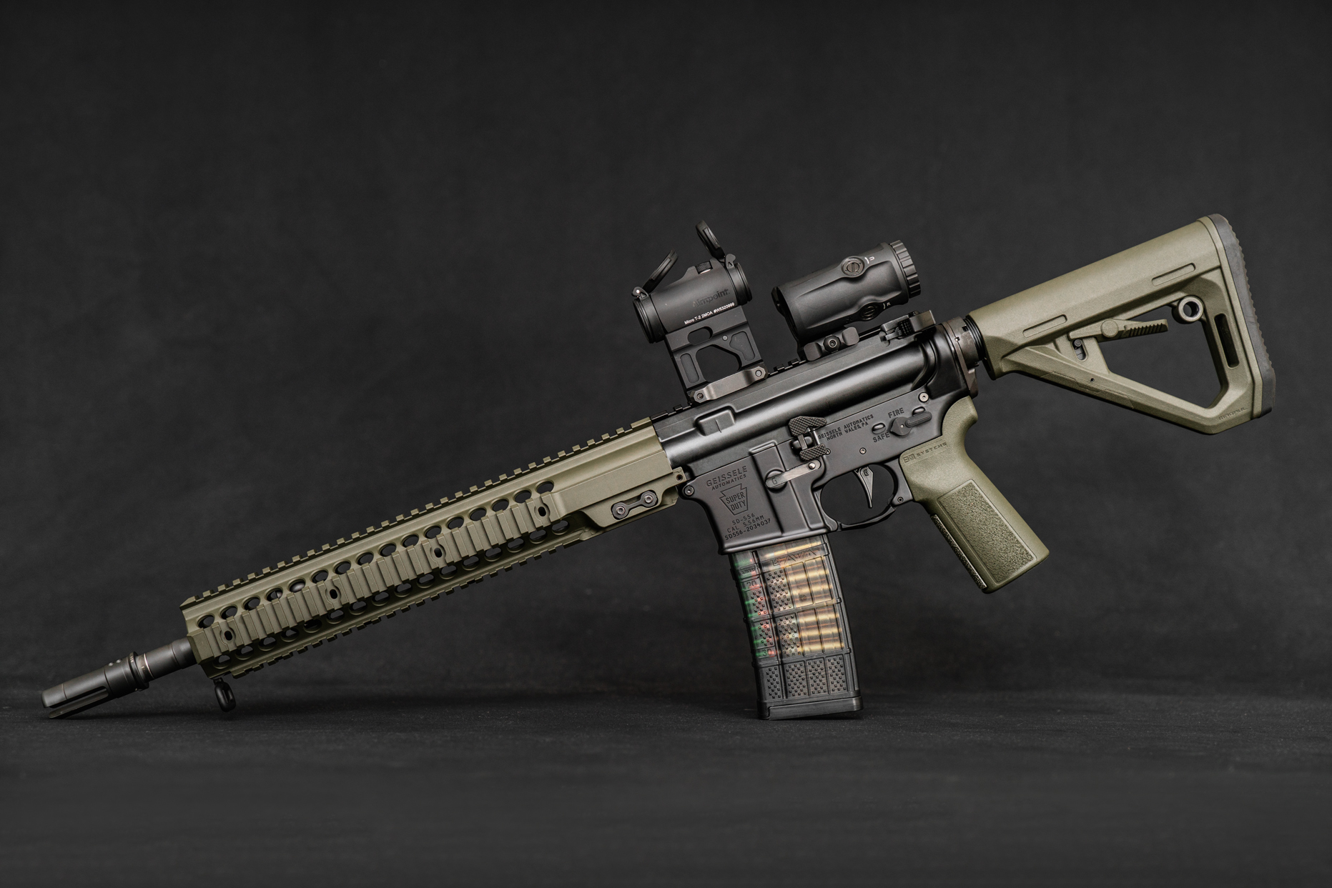 Geissele Automatics - FBI / HRT MK7 - 5.56 NATO - OD Gunmetal - 14.5" Pinned & Welded Rifle - Image 6