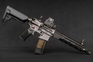 LMT MARS-L & Geissele - 5.56 NATO - Dark Tungsten & Black - 10.3" PDW SBR